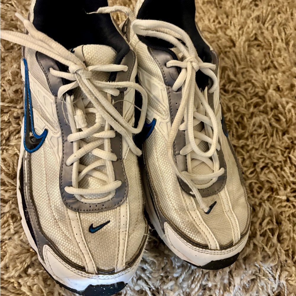 Nike White and Navy Sneakers